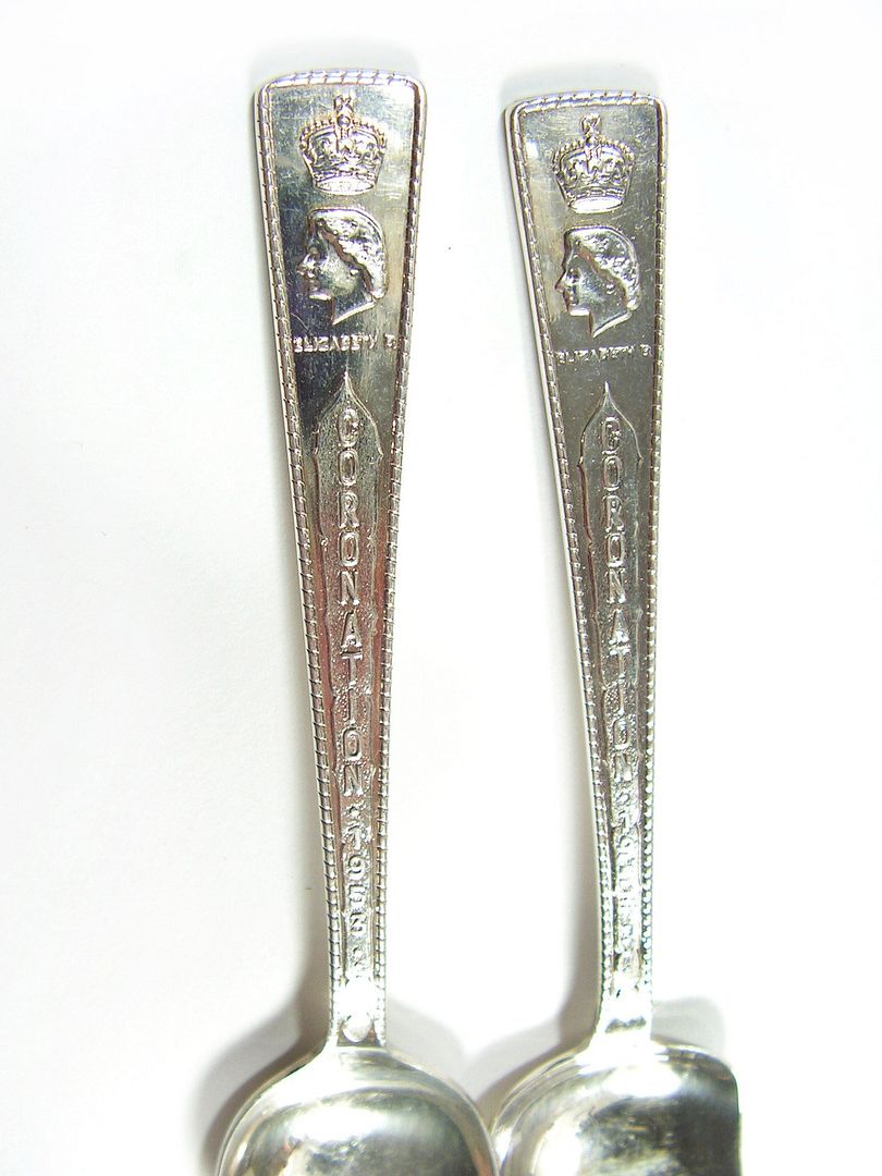 Pair ELIZABETH II CORONATION SPOONS, 5 Inches, Sipelia Sheffield eBay